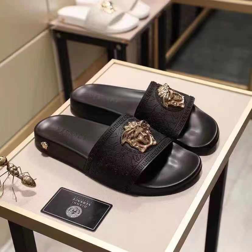 Versace Baroque Medusa Slides  - PerfectKickZ