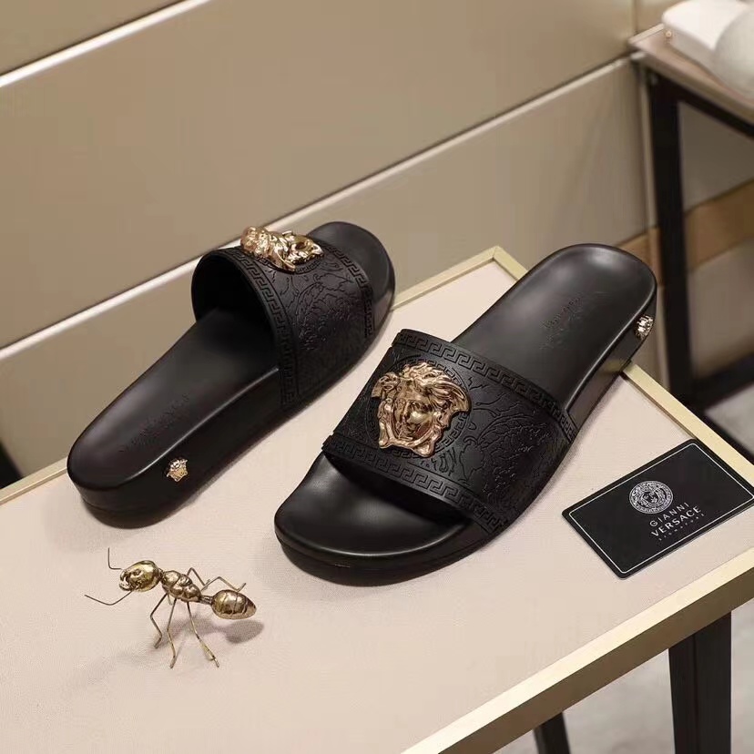 Versace Baroque Medusa Slides  - PerfectKickZ