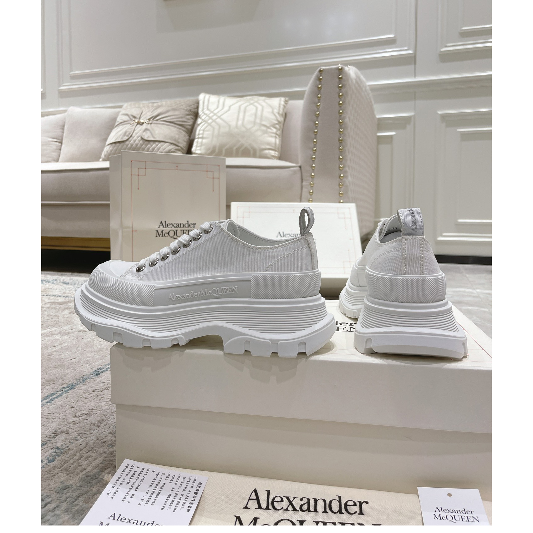 Alexander Mqueen Tread Slick Platform Low Sneakers - PerfectKickZ