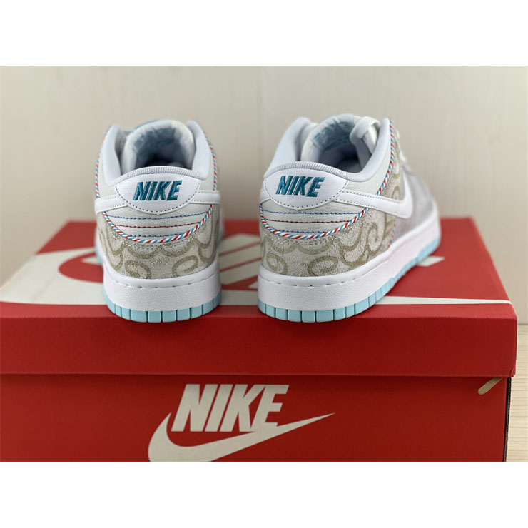Nike Dunk Low “White Barber Shop” Sneaker  DH7614-500 - PerfectKickZ