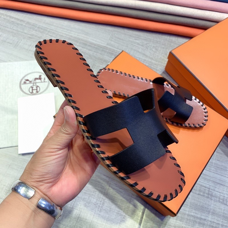 Hermes Leather Oran Sandals - PerfectKickZ