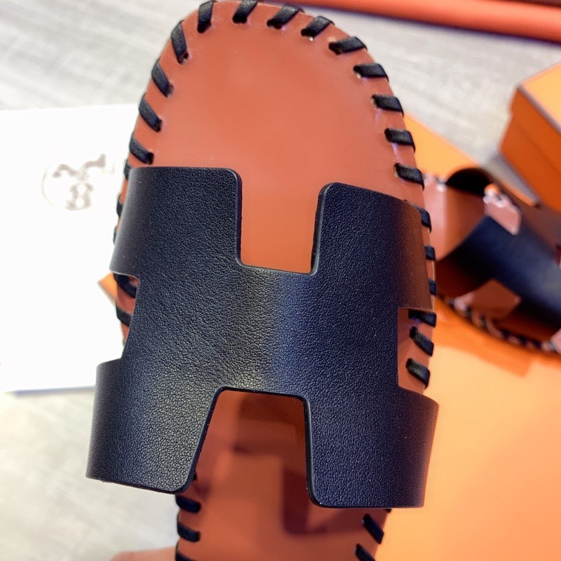 Hermes Leather Oran Sandals - PerfectKickZ