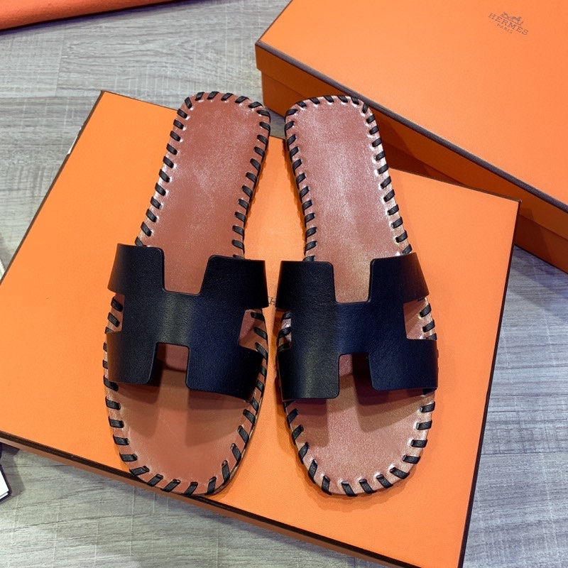 Hermes Leather Oran Sandals - PerfectKickZ