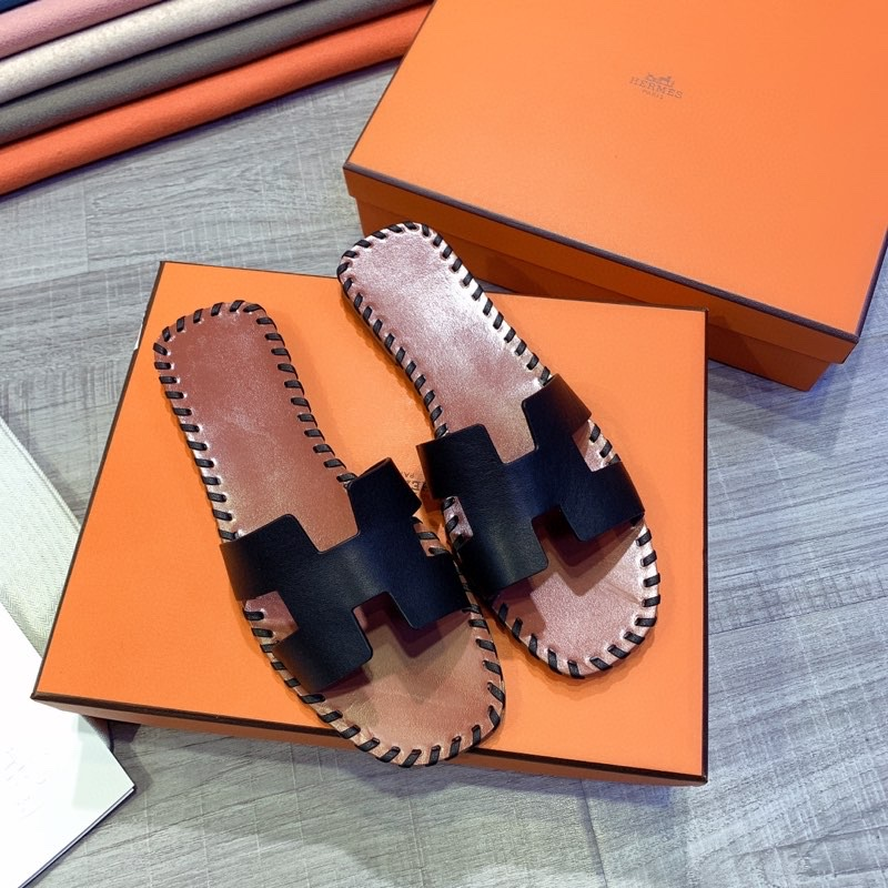 Hermes Leather Oran Sandals - PerfectKickZ