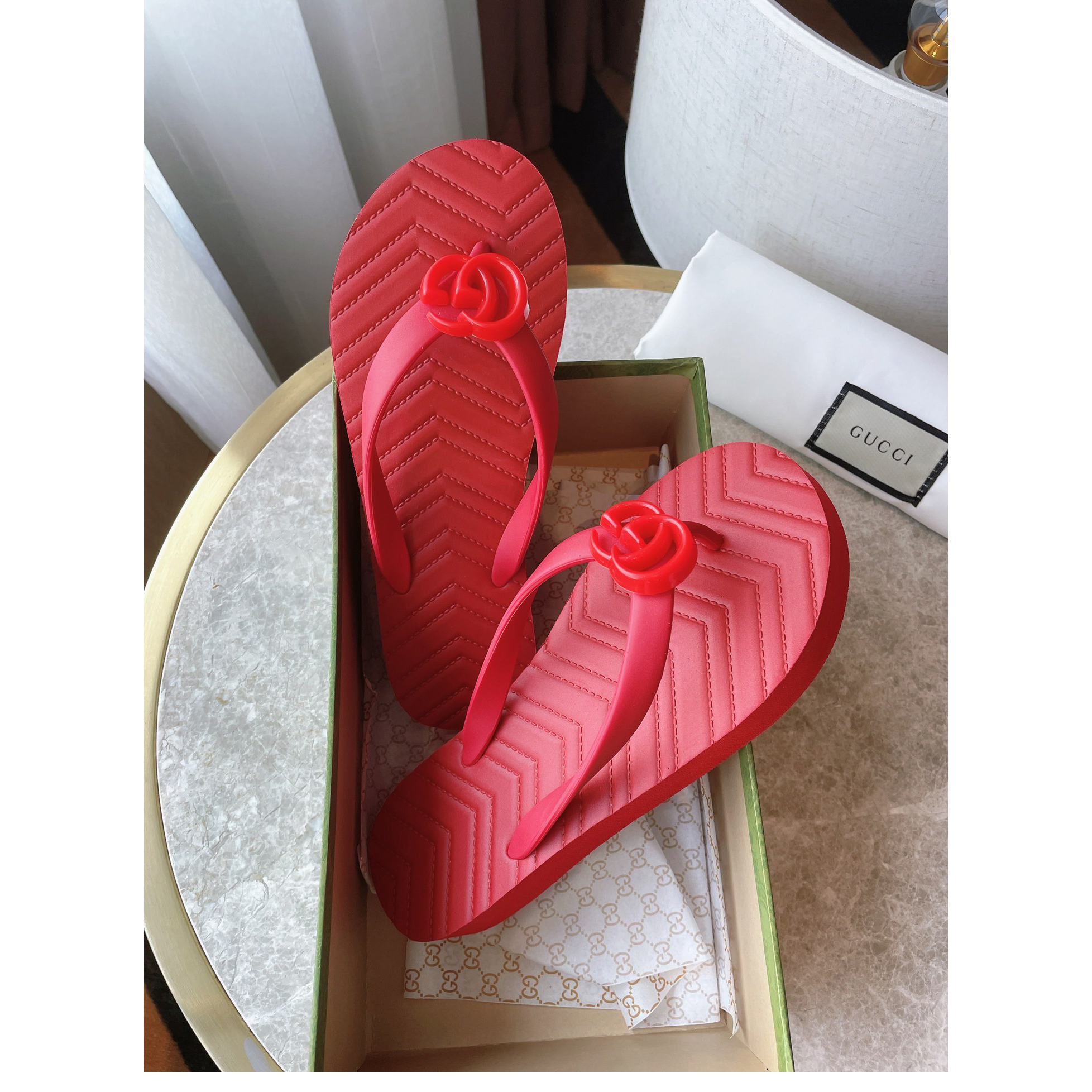 Gucci Thong Sandal With Double G - PerfectKickZ