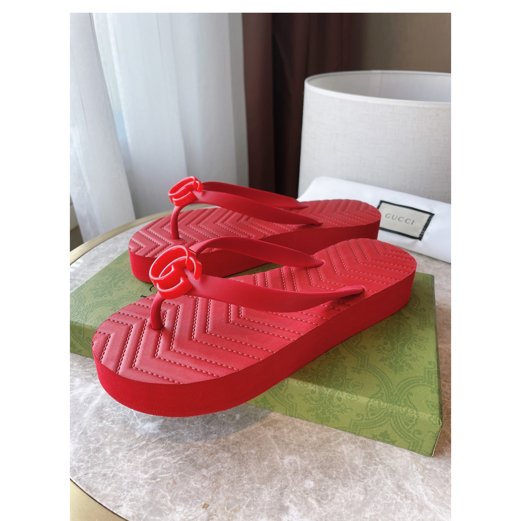 Gucci Thong Sandal With Double G - PerfectKickZ