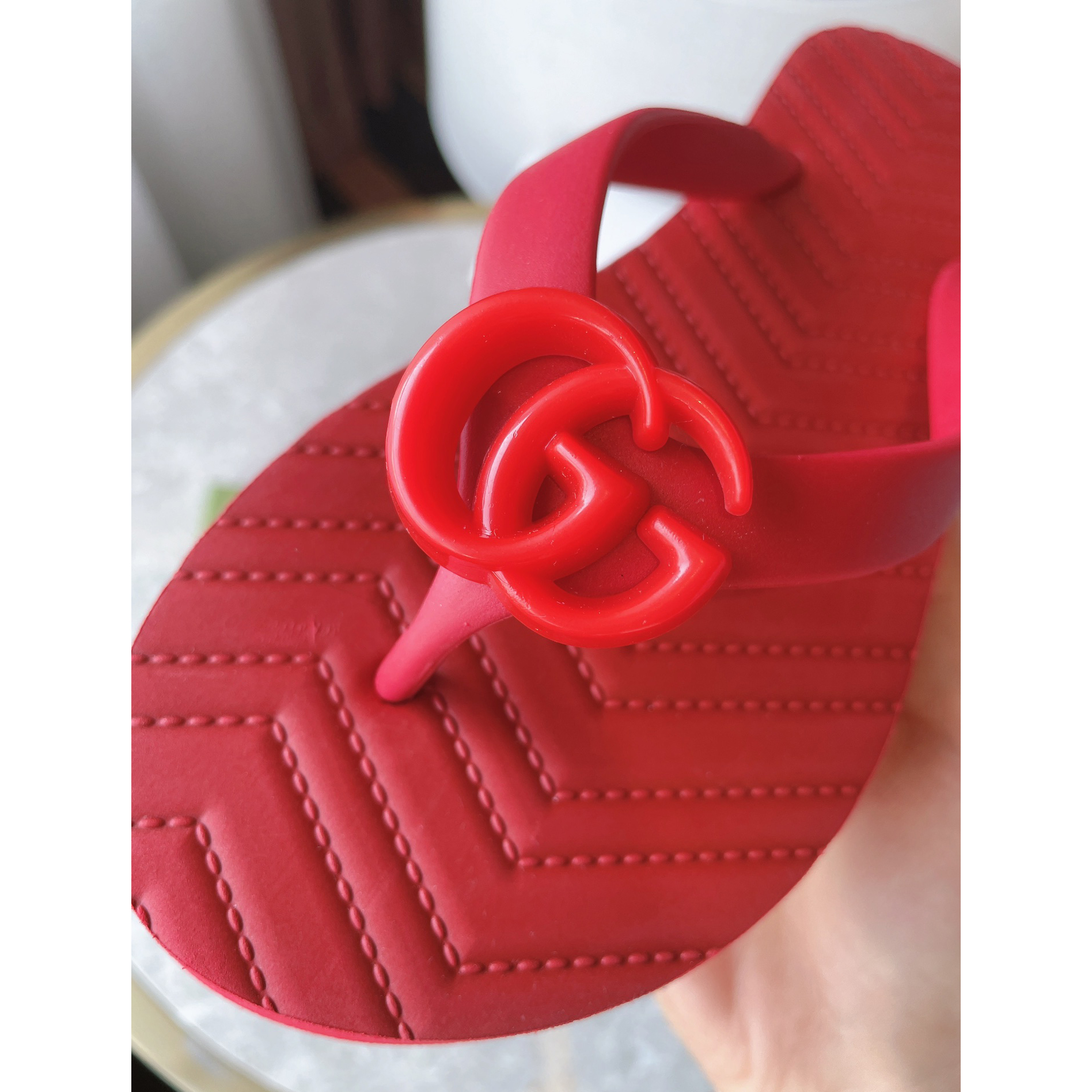 Gucci Thong Sandal With Double G - PerfectKickZ