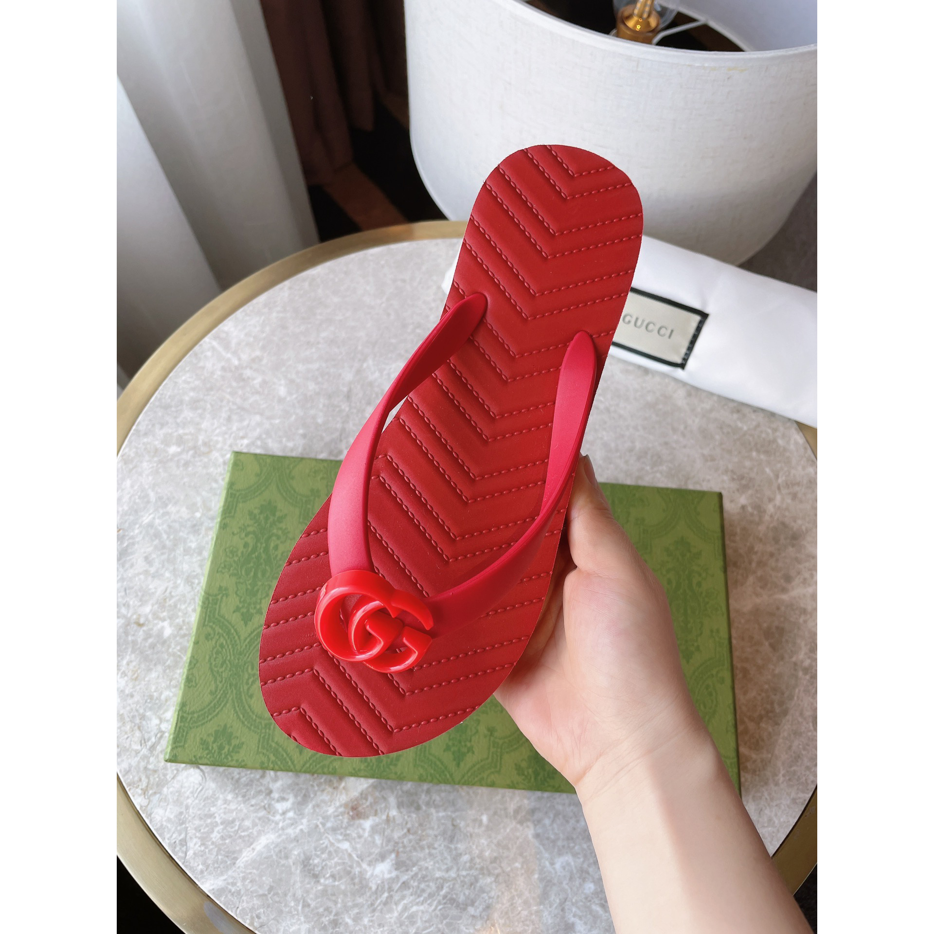 Gucci Thong Sandal With Double G - PerfectKickZ