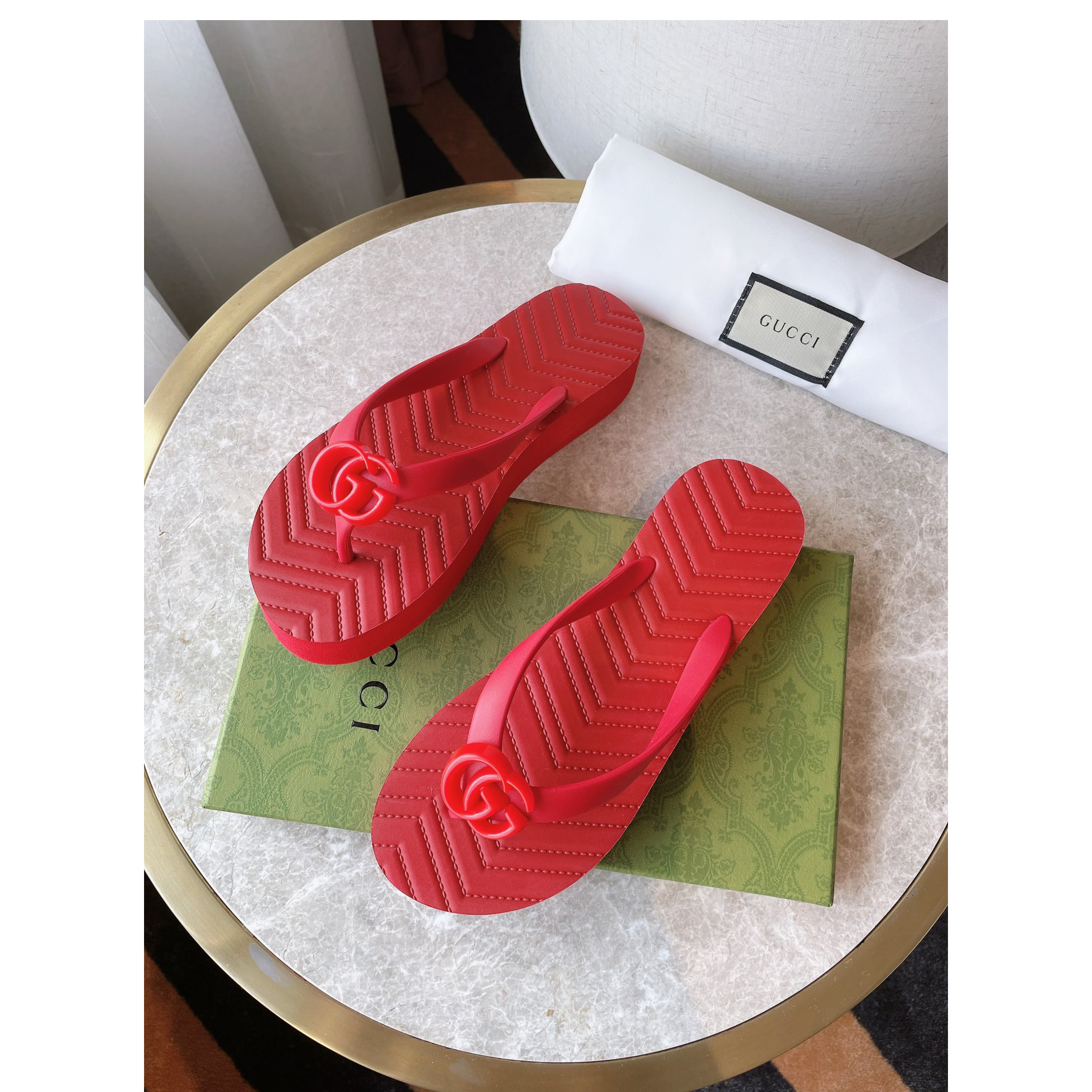 Gucci Thong Sandal With Double G - PerfectKickZ