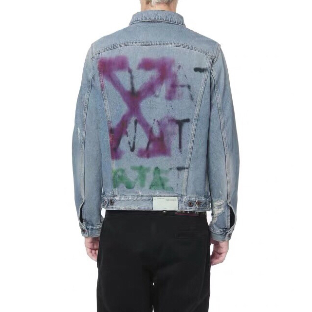 Off White Arrow Denim Jacket - PerfectKickZ