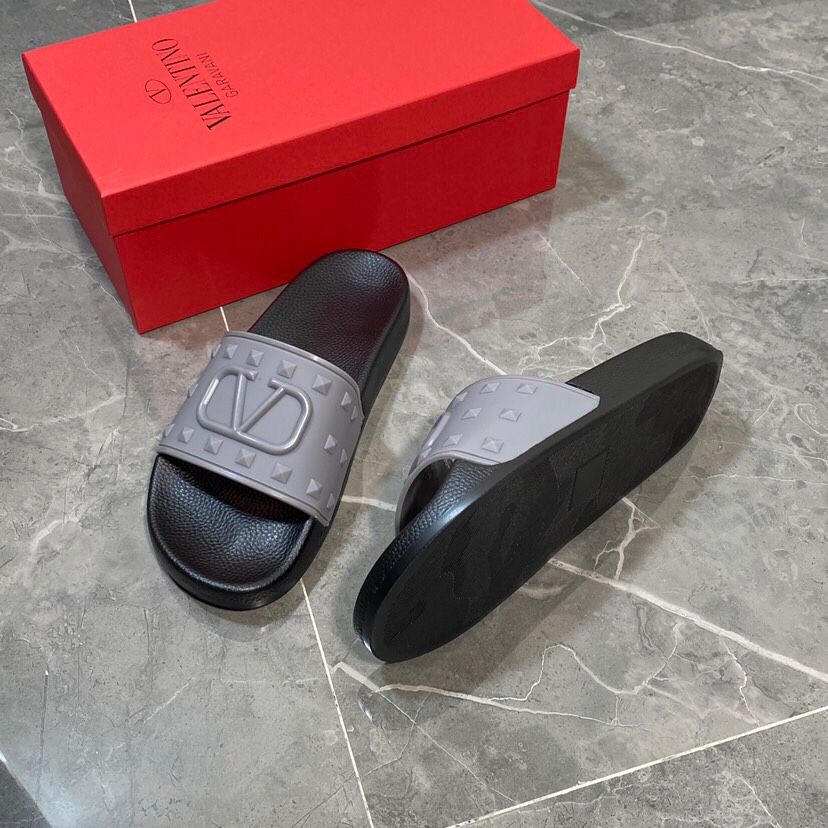 Valenti  Garavani Summer V Logo Singature Sandal In Grey - PerfectKickZ