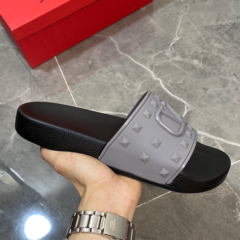 Valenti  Garavani Summer V Logo Singature Sandal In Grey - PerfectKickZ