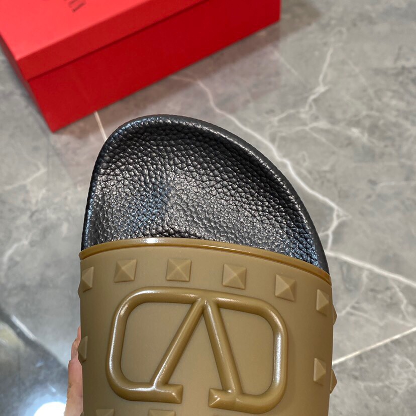 Valenti  Garavani Summer V Logo Singature Sandal In Brown - PerfectKickZ