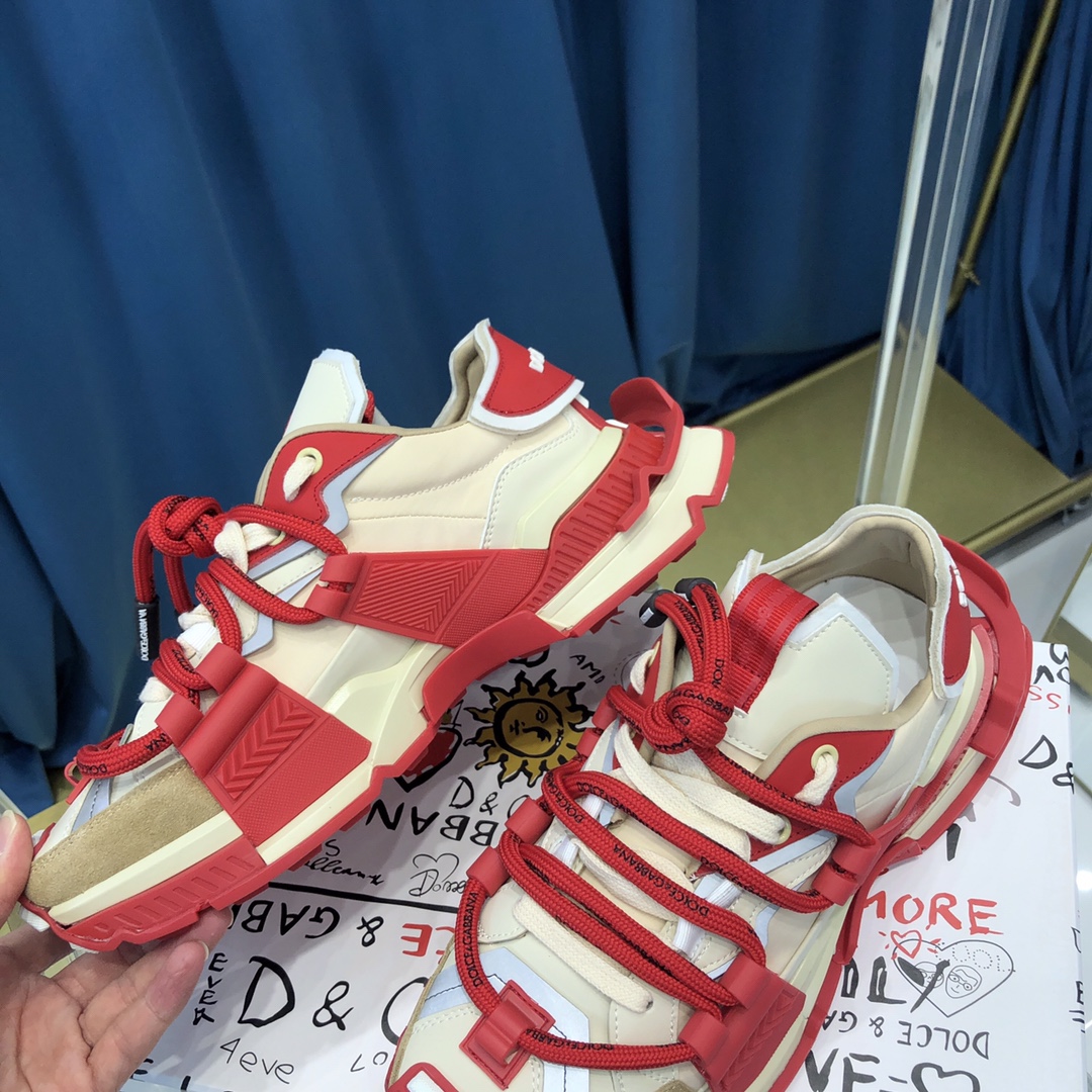 Dolce & Gabbana Mixed-Material Space Sneakers - PerfectKickZ