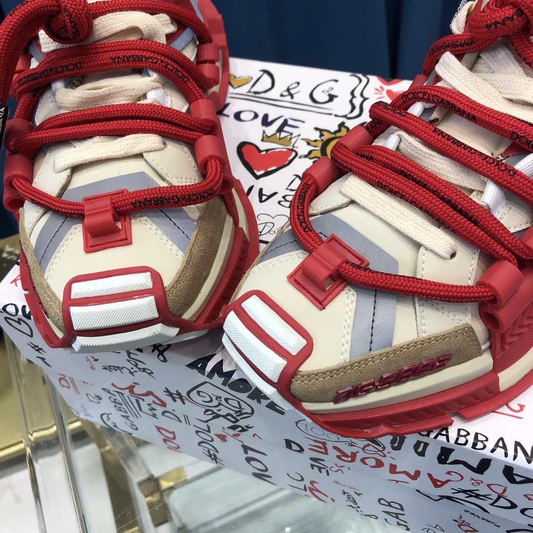 Dolce & Gabbana Mixed-Material Space Sneakers - PerfectKickZ