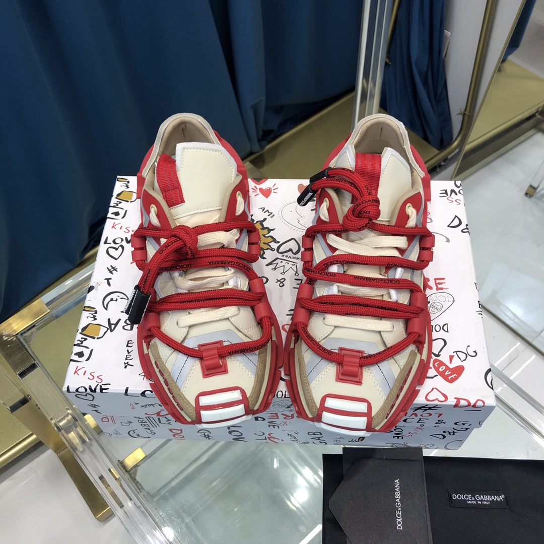 Dolce & Gabbana Mixed-Material Space Sneakers - PerfectKickZ