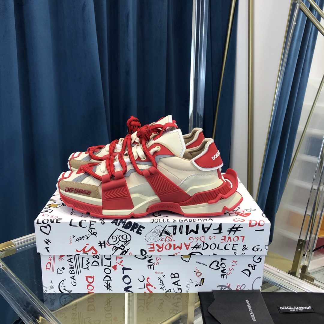 Dolce & Gabbana Mixed-Material Space Sneakers - PerfectKickZ