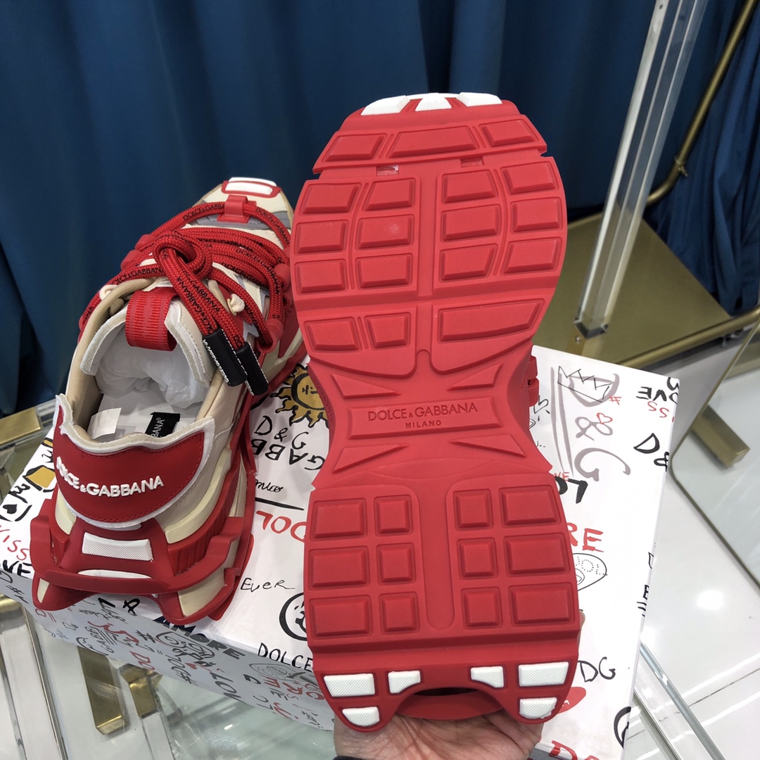 Dolce & Gabbana Mixed-Material Space Sneakers - PerfectKickZ