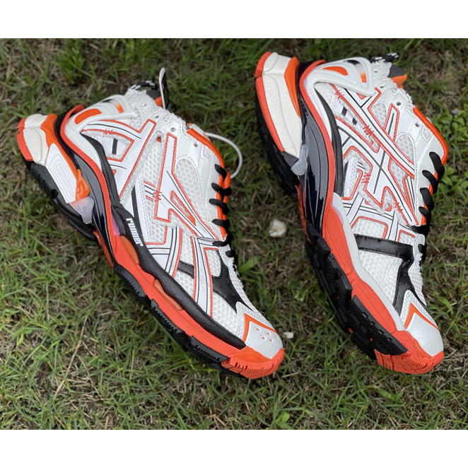 Balenciaga 'White-balck-orange' Runner Sneakers - PerfectKickZ