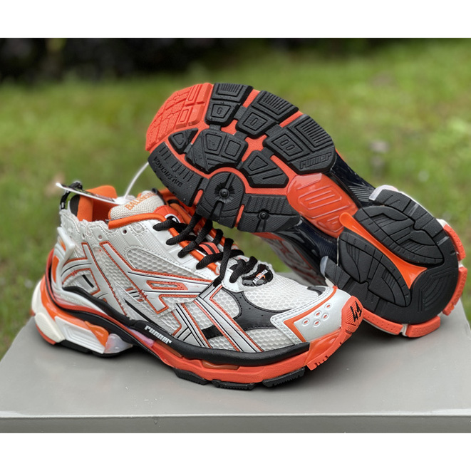 Balenciaga 'White-balck-orange' Runner Sneakers - PerfectKickZ