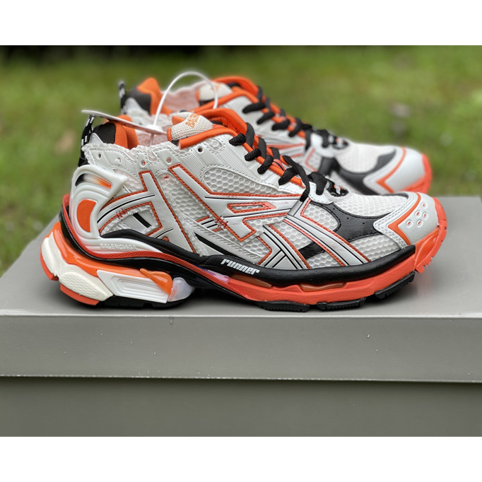 Balenciaga 'White-balck-orange' Runner Sneakers - PerfectKickZ