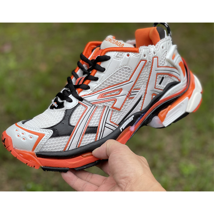 Balenciaga 'White-balck-orange' Runner Sneakers - PerfectKickZ