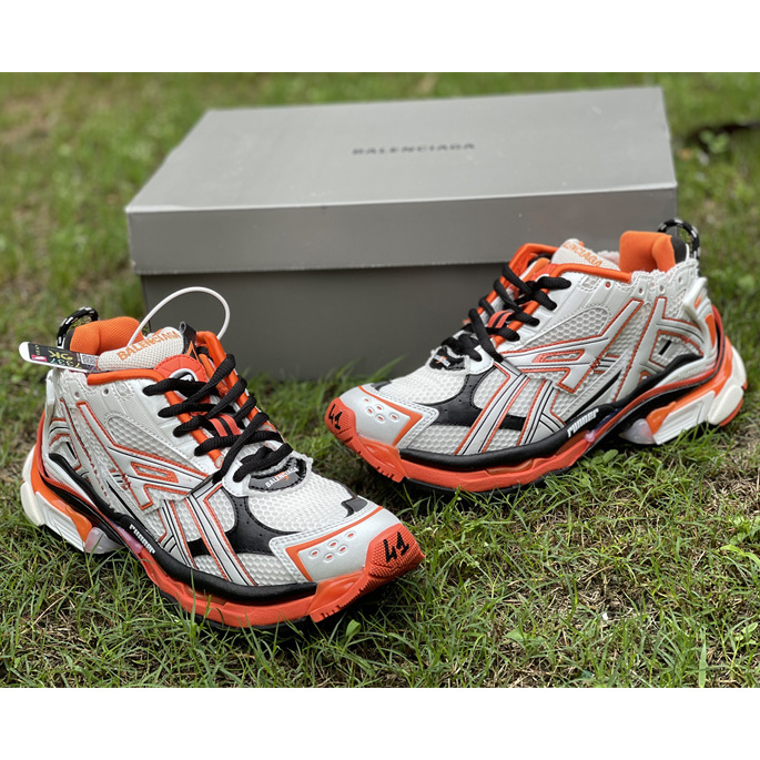 Balenciaga 'White-balck-orange' Runner Sneakers - PerfectKickZ