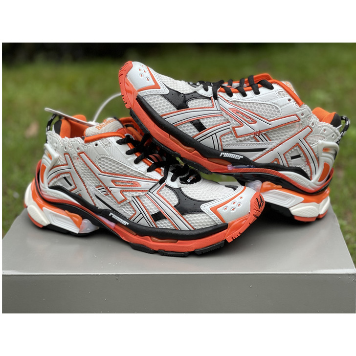 Balenciaga 'White-balck-orange' Runner Sneakers - PerfectKickZ