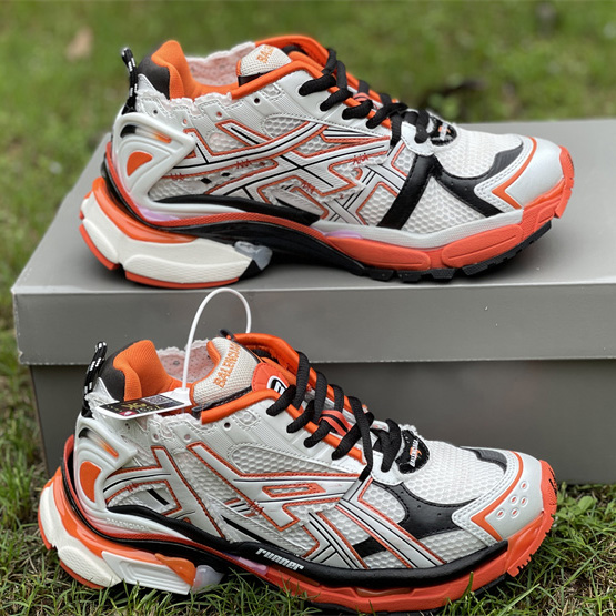 Balenciaga 'White-balck-orange' Runner Sneakers - PerfectKickZ