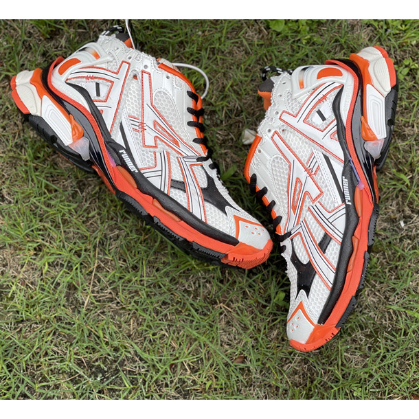 Balenciaga 'White-balck-orange' Runner Sneakers - PerfectKickZ