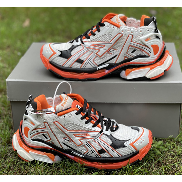 Balenciaga 'White-balck-orange' Runner Sneakers - PerfectKickZ