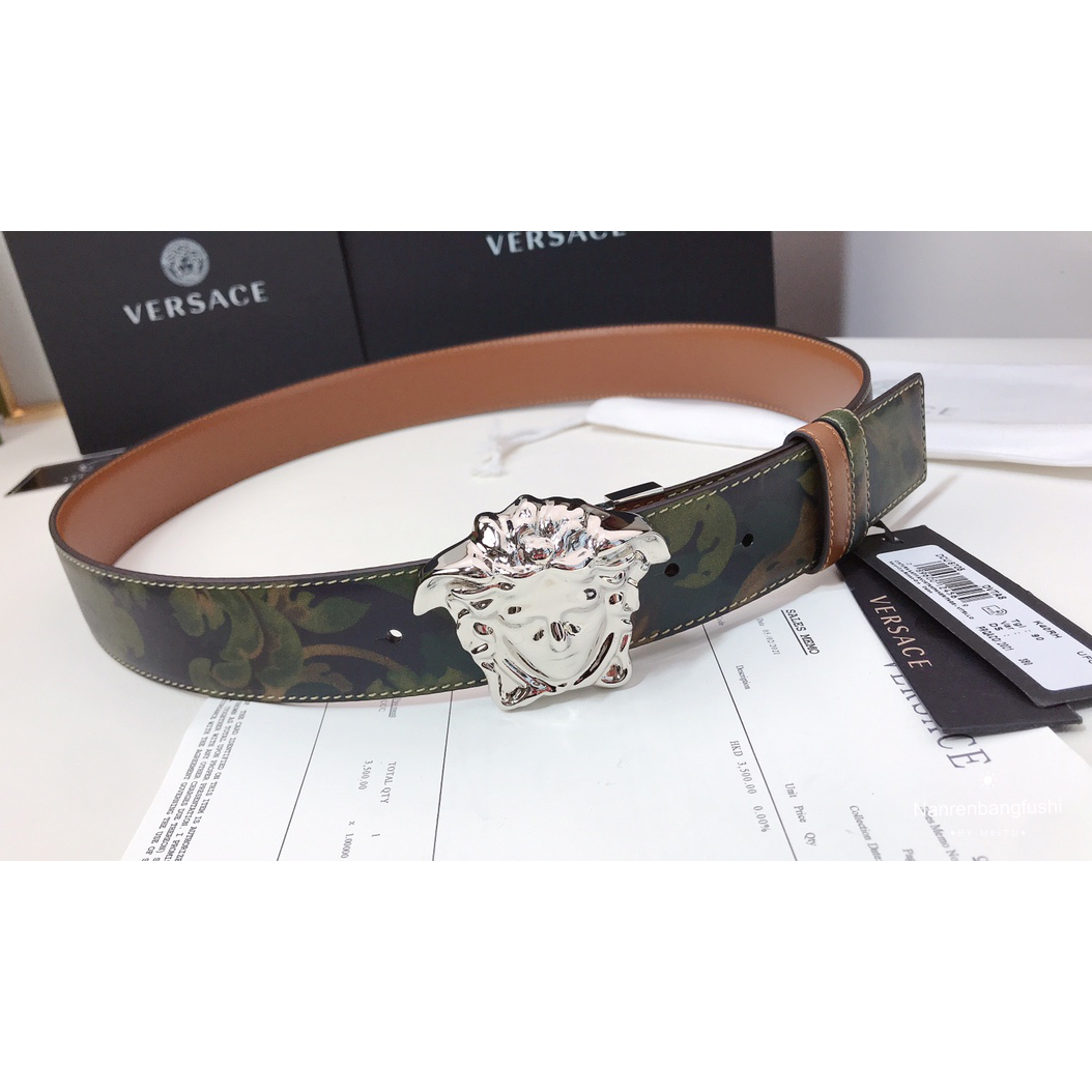 Versace Barocco Print Palazzo 40 MM Belt  - PerfectKickZ