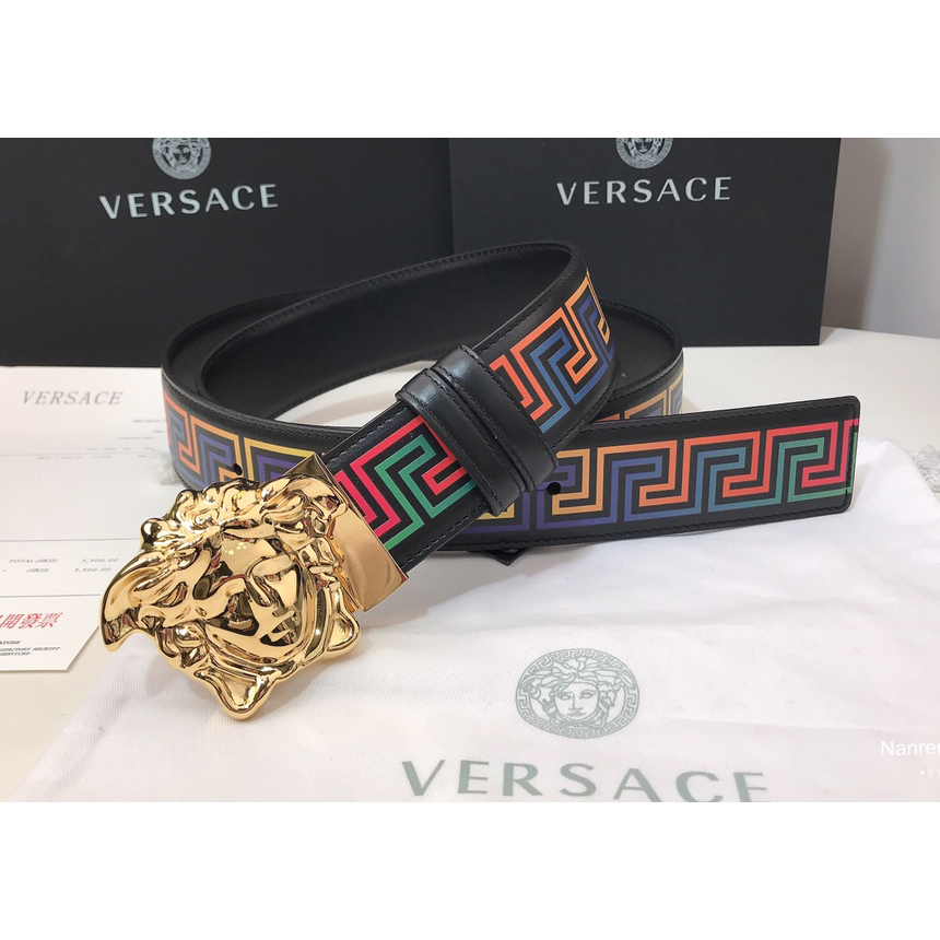 Versace Barocco Print Palazzo 40 MM Belt  - PerfectKickZ