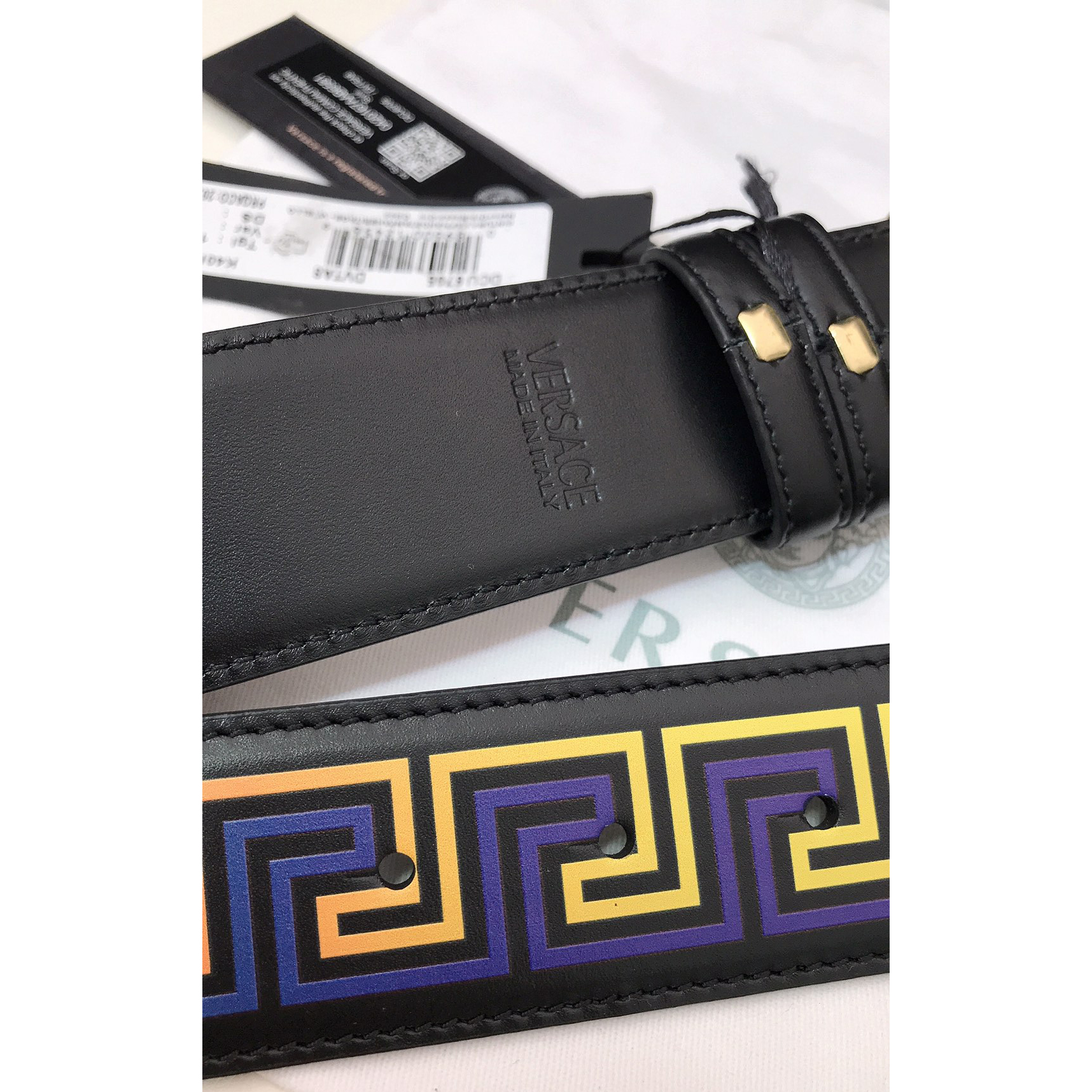 Versace Barocco Print Palazzo 40 MM Belt  - PerfectKickZ