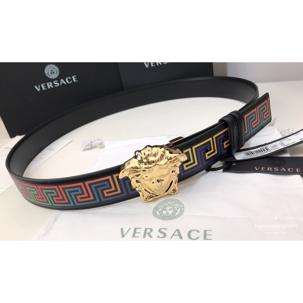Versace Barocco Print Palazzo 40 MM Belt  - PerfectKickZ