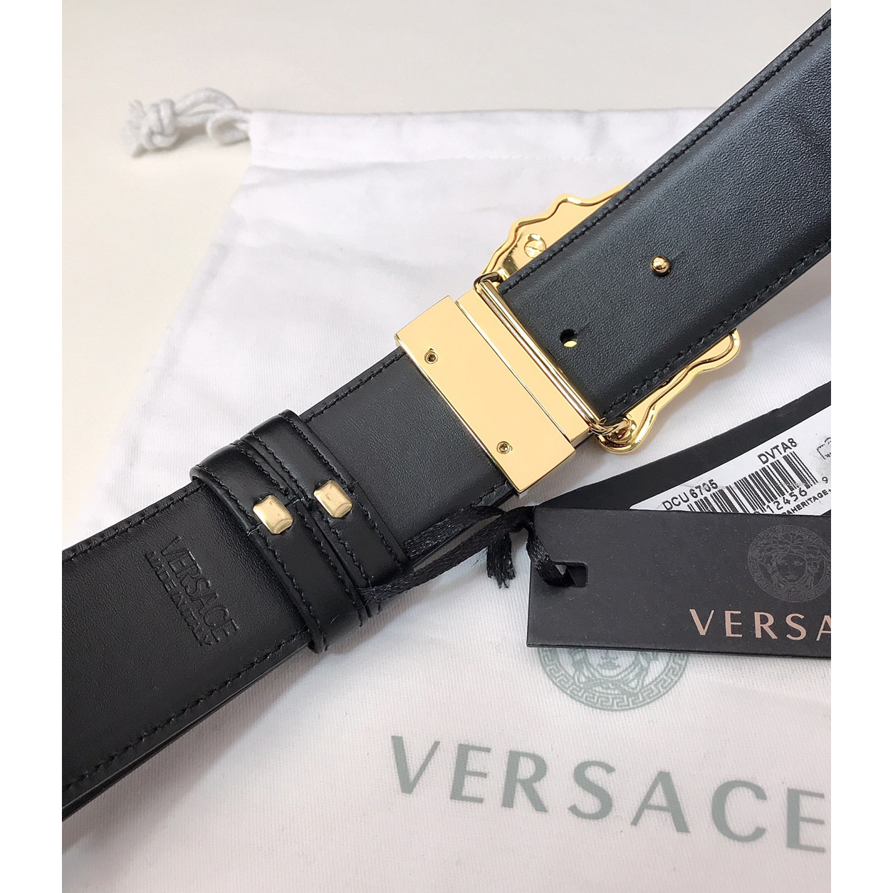 Versace Barocco Print Palazzo 40 MM Belt  - PerfectKickZ