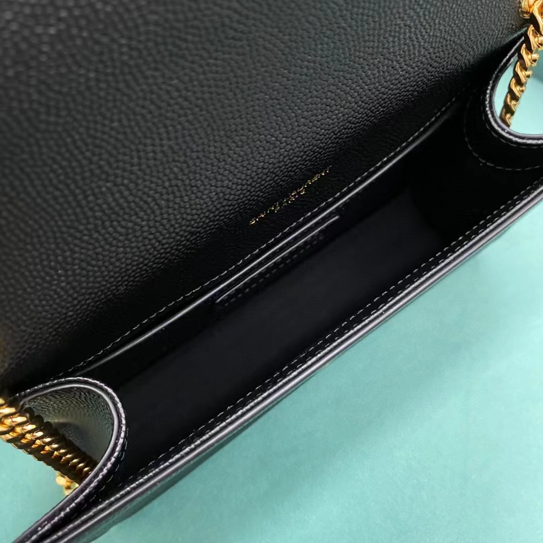 Saint Laurent Envelope Bag In Black(20-12.5-5CM) - PerfectKickZ