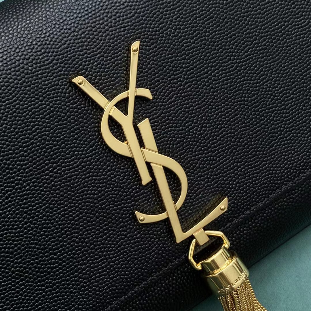 Saint Laurent Envelope Bag In Black(20-12.5-5CM) - PerfectKickZ