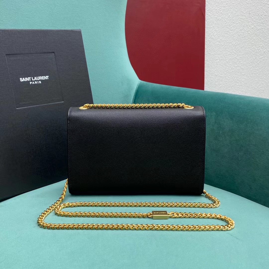 Saint Laurent Envelope Bag In Black(20-12.5-5CM) - PerfectKickZ