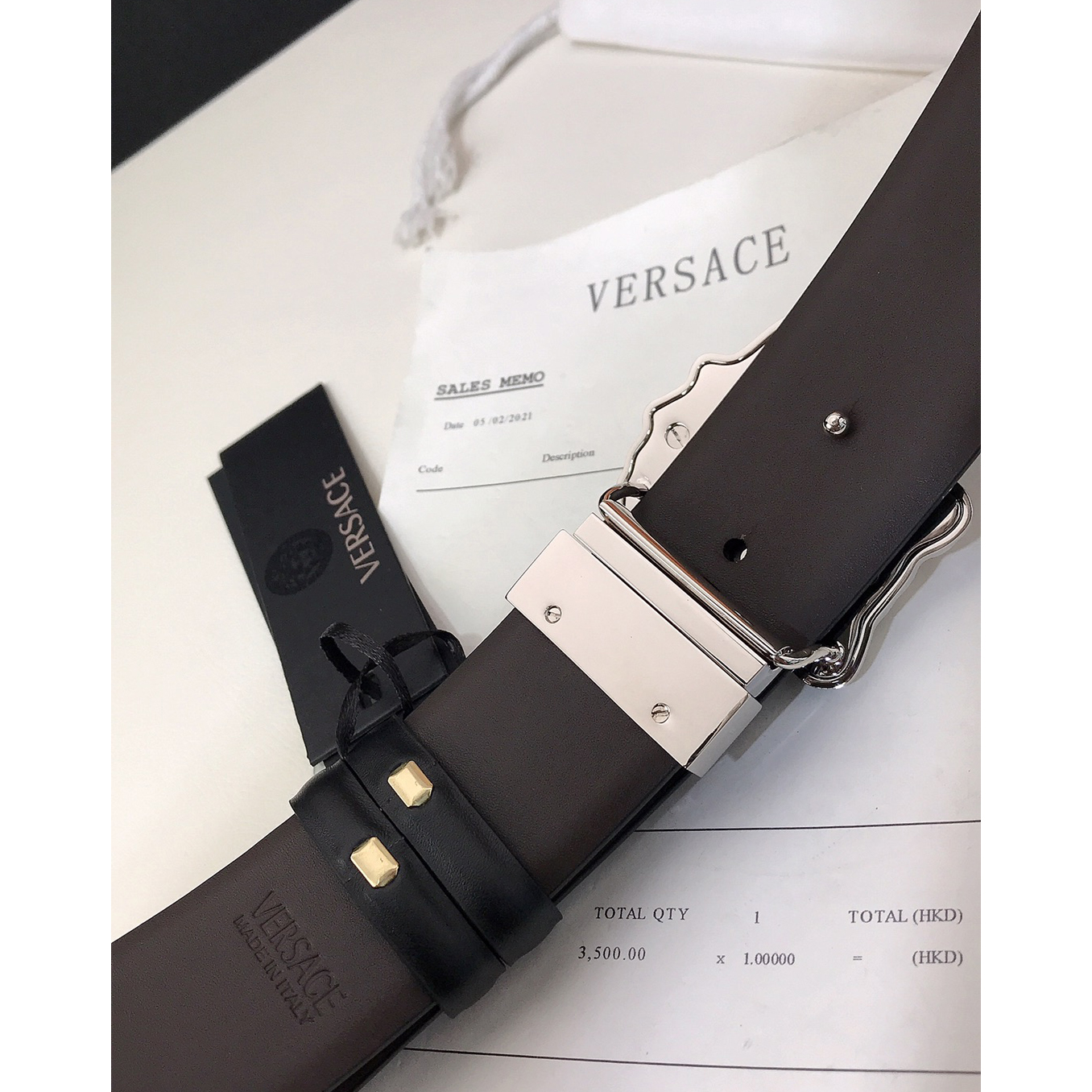 Versace La Greca Print 40 MM Belt  - PerfectKickZ
