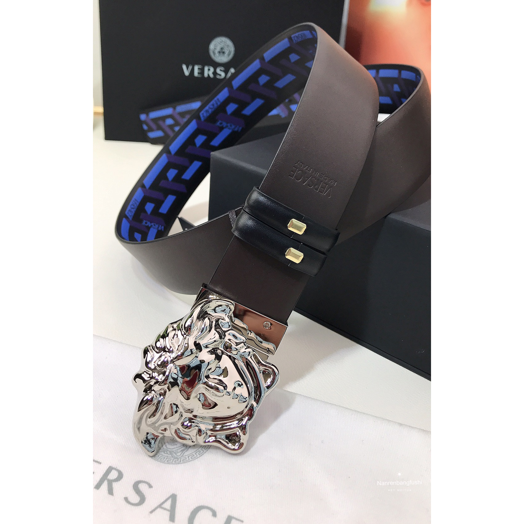 Versace La Greca Print 40 MM Belt  - PerfectKickZ