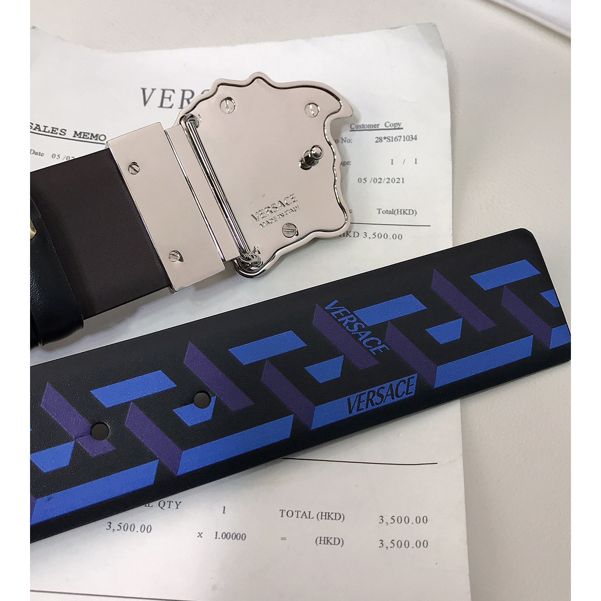 Versace La Greca Print 40 MM Belt  - PerfectKickZ