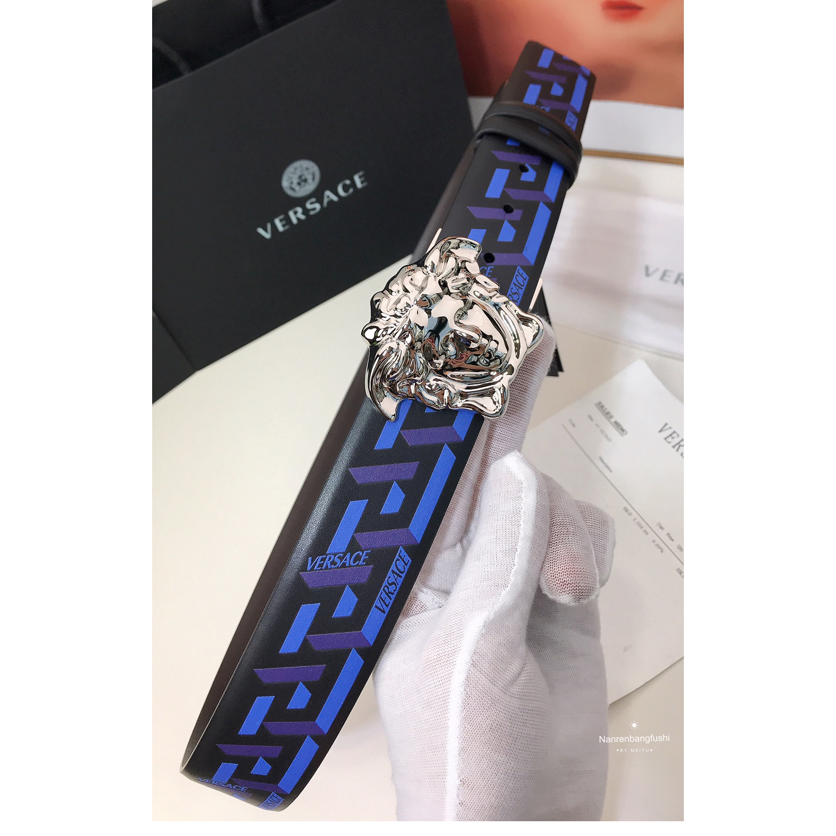 Versace La Greca Print 40 MM Belt  - PerfectKickZ