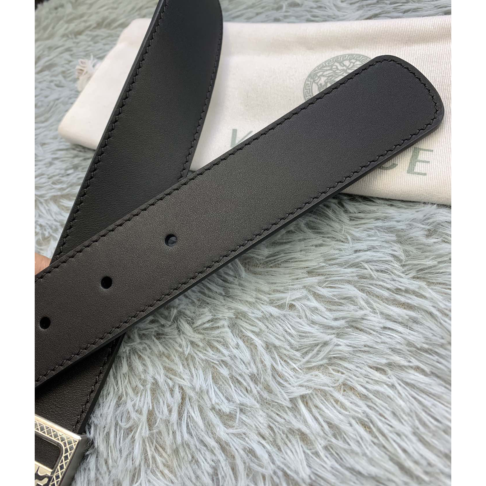 Versace Medusa Head Leather Belt  35mm - PerfectKickZ