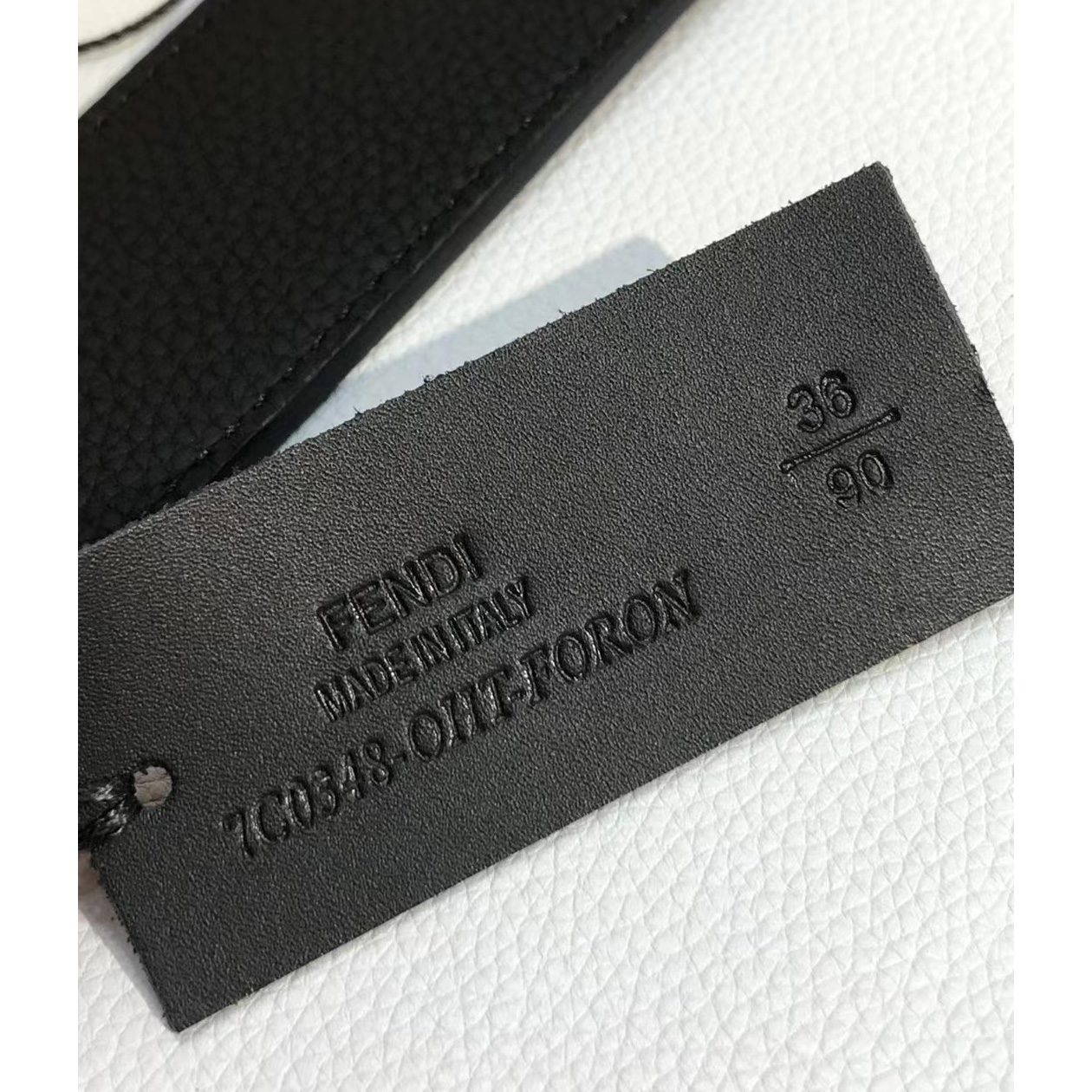 Fendi Leather Belt With FF Buckle - 