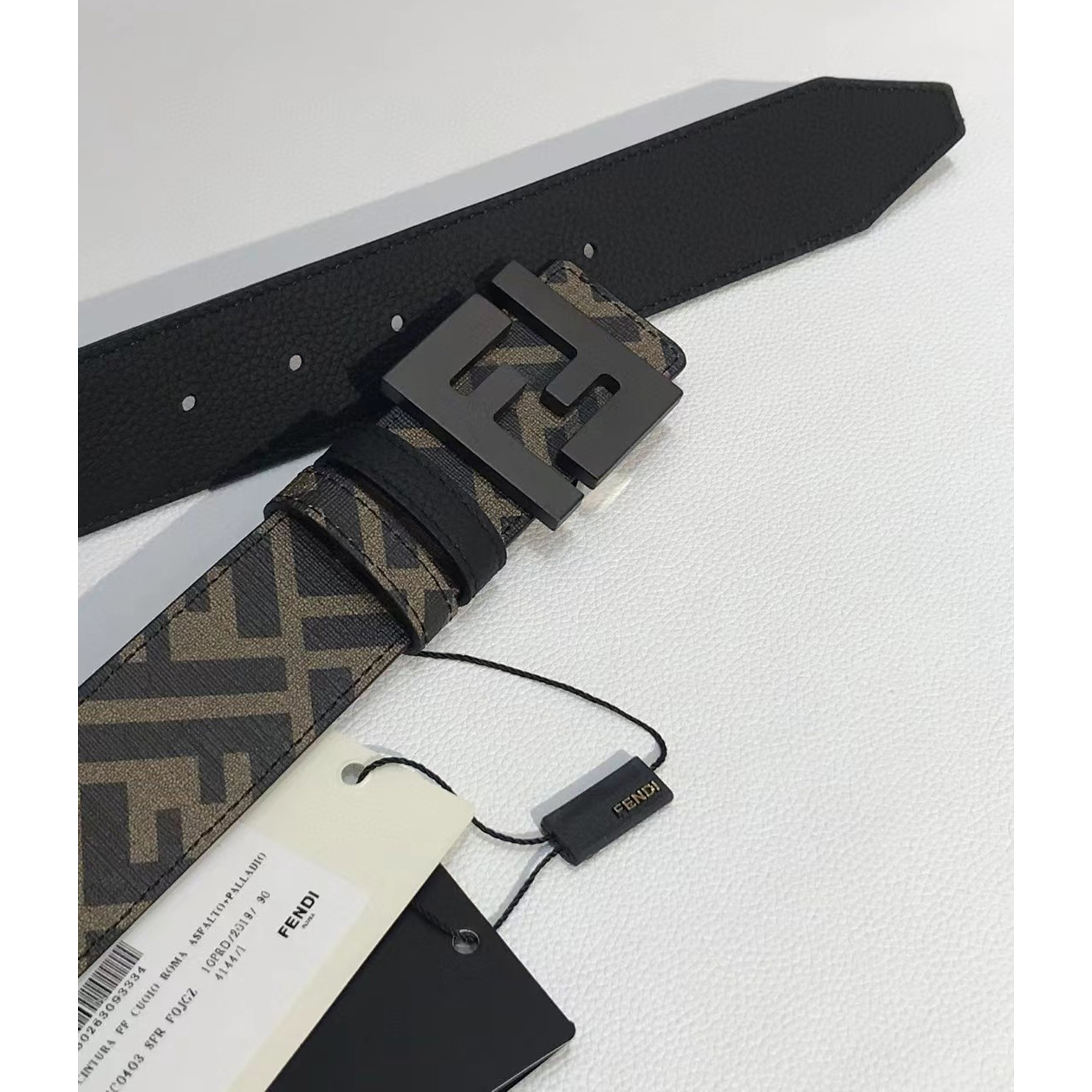 Fendi Leather Belt With FF Buckle - 