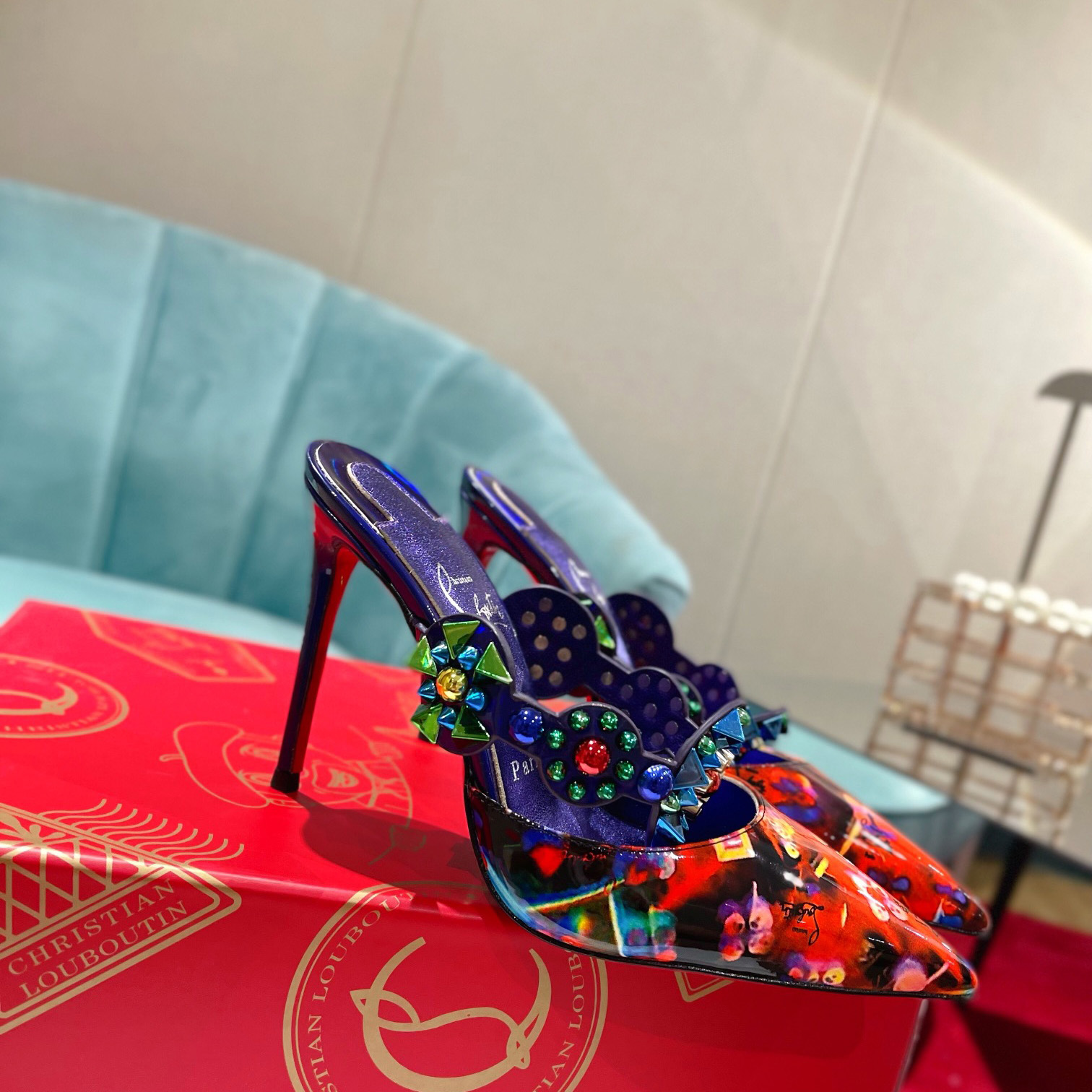 Christian Louboutin Miss Goldora Mules - PerfectKickZ