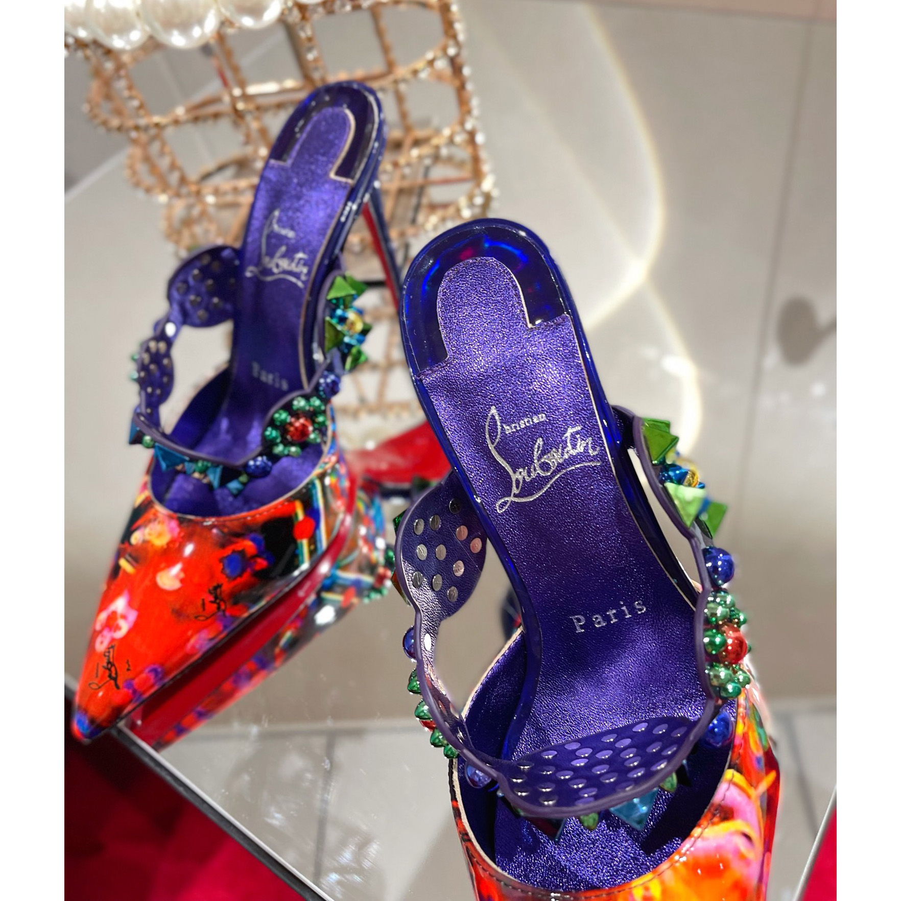 Christian Louboutin Miss Goldora Mules - PerfectKickZ