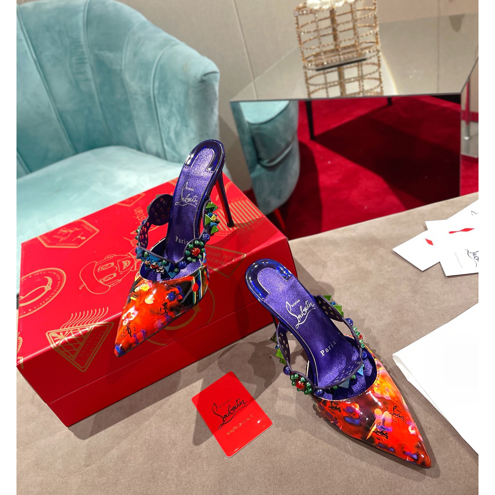Christian Louboutin Miss Goldora Mules - PerfectKickZ