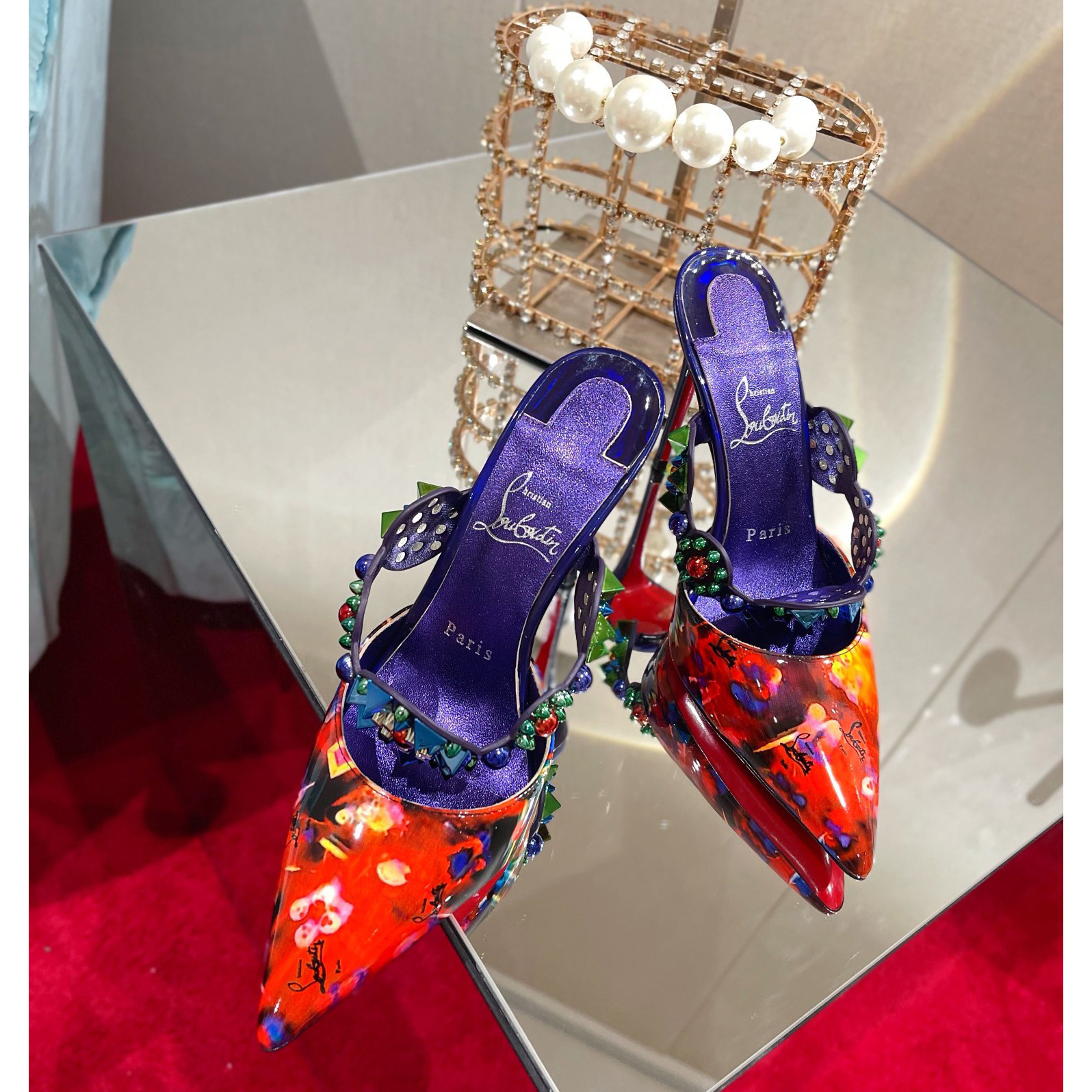 Christian Louboutin Miss Goldora Mules - PerfectKickZ